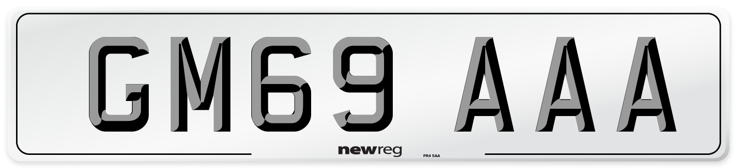 GM69 AAA Number Plate from New Reg